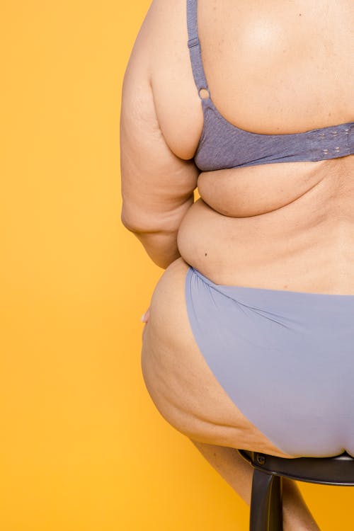 Free Unrecognizable overweight woman in lingerie Stock Photo