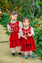 Cute Girls in Red Dresses