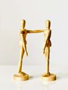 Brown Wooden Human Skeleton Figurine