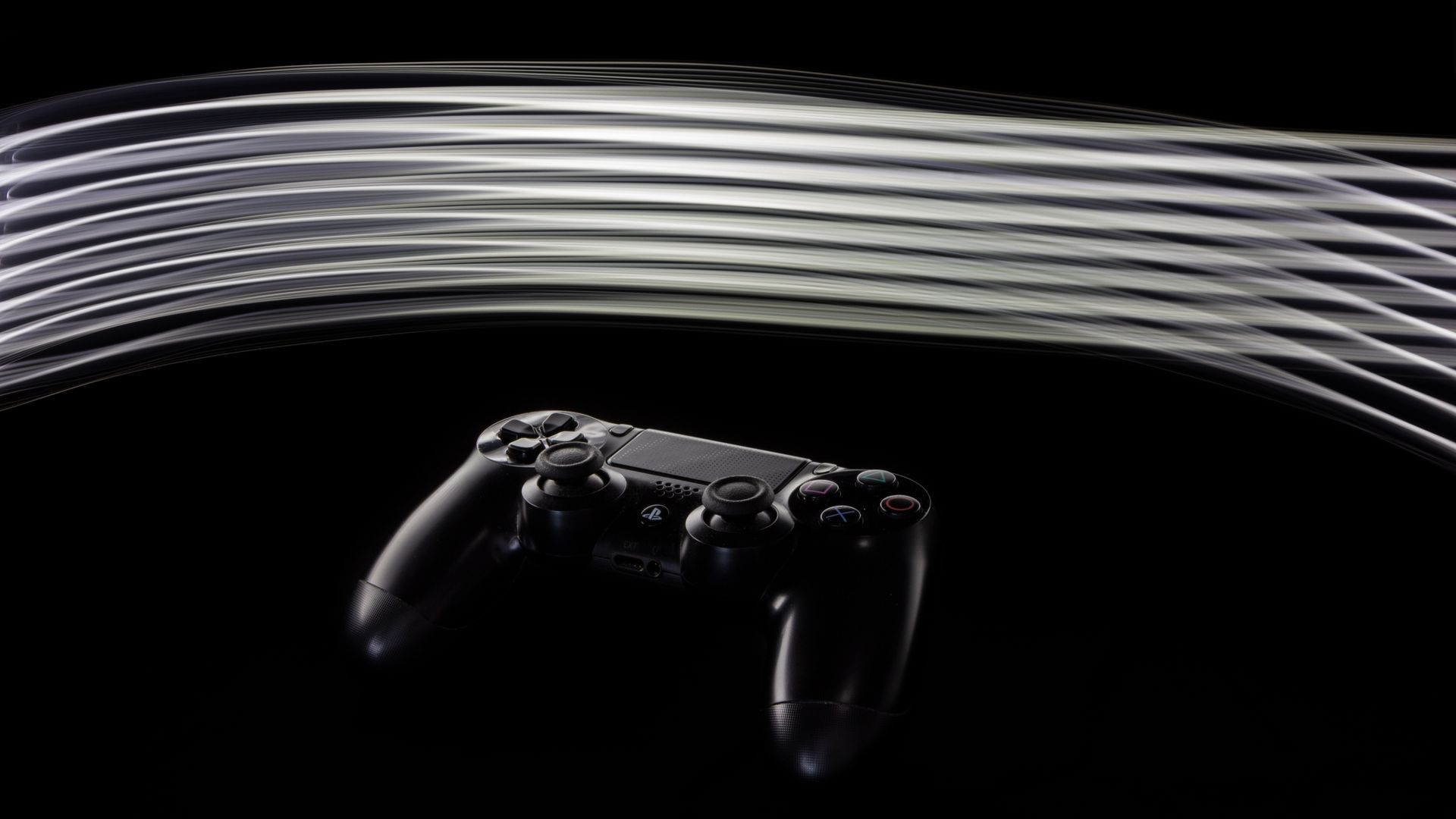 Un mando de videojuegos en un entorno de estudio