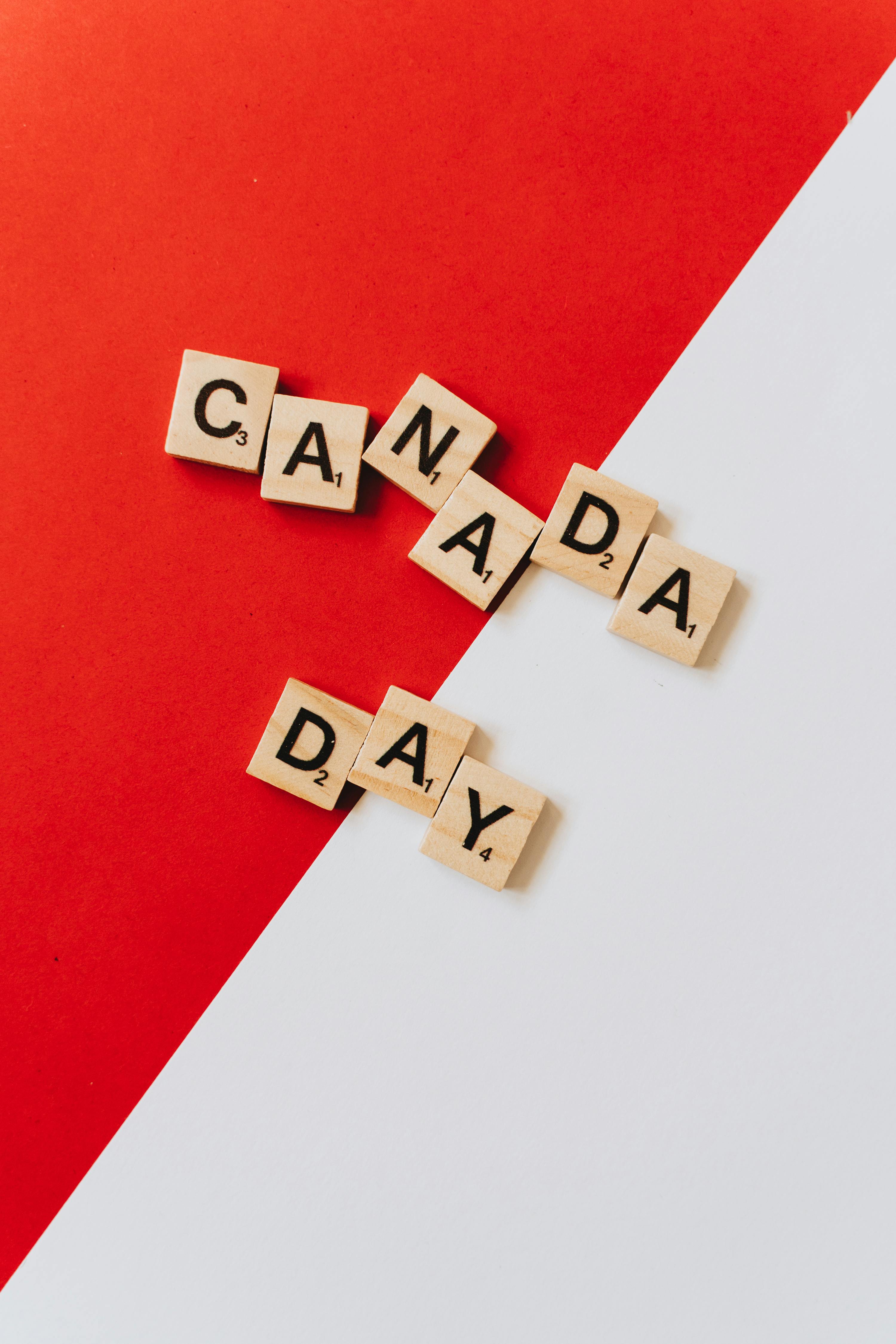 canada day scrabble tiles