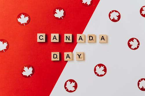 Canada Day Scrabble Tiles