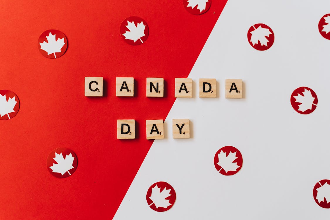 Canada Day Scrabble Tiles