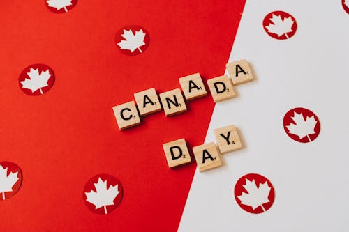 Scrabble Tiles Surrounded by Printed Maple Leaves