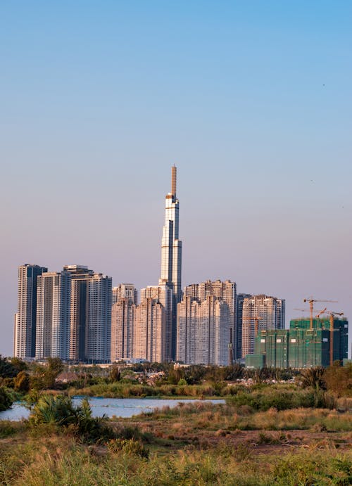 City Skyline under Clear Sky 