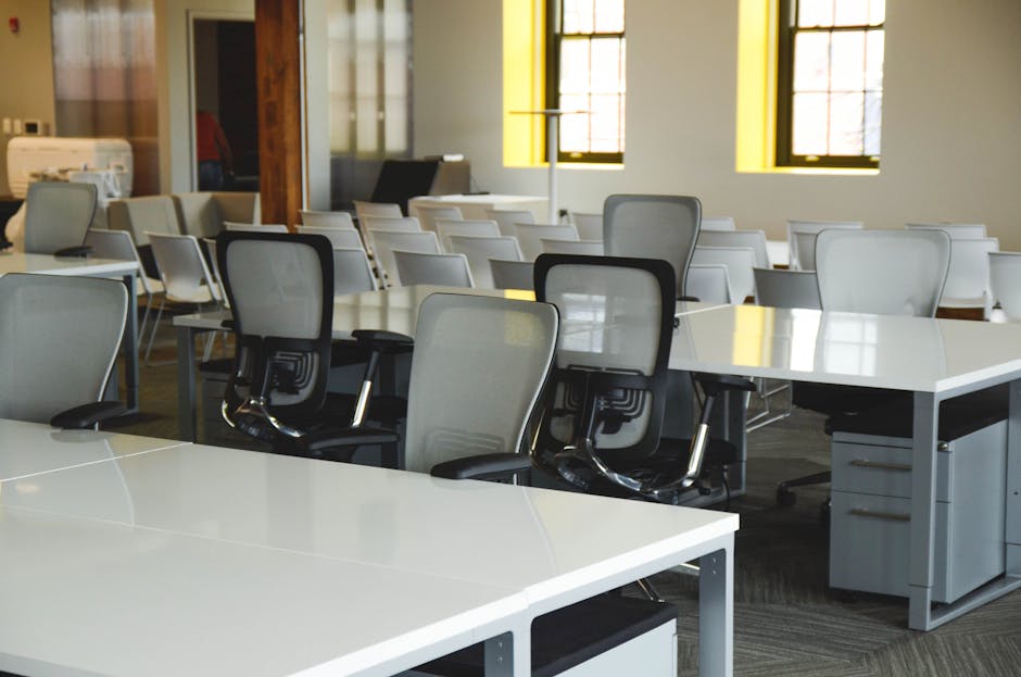 Empty office of a data entry processes company