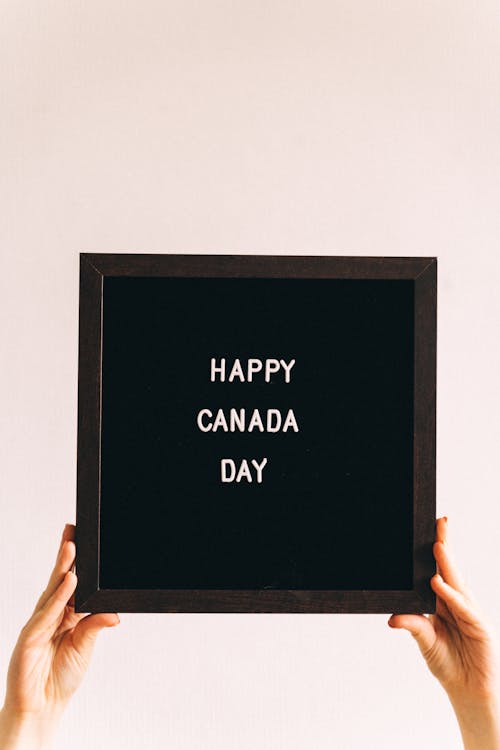 Photo of a Picture Frame with Happy Canada Day Text