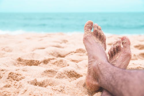 คลังภาพถ่ายฟรี ของ ชายหาด, ทราย, นิ้วเท้า