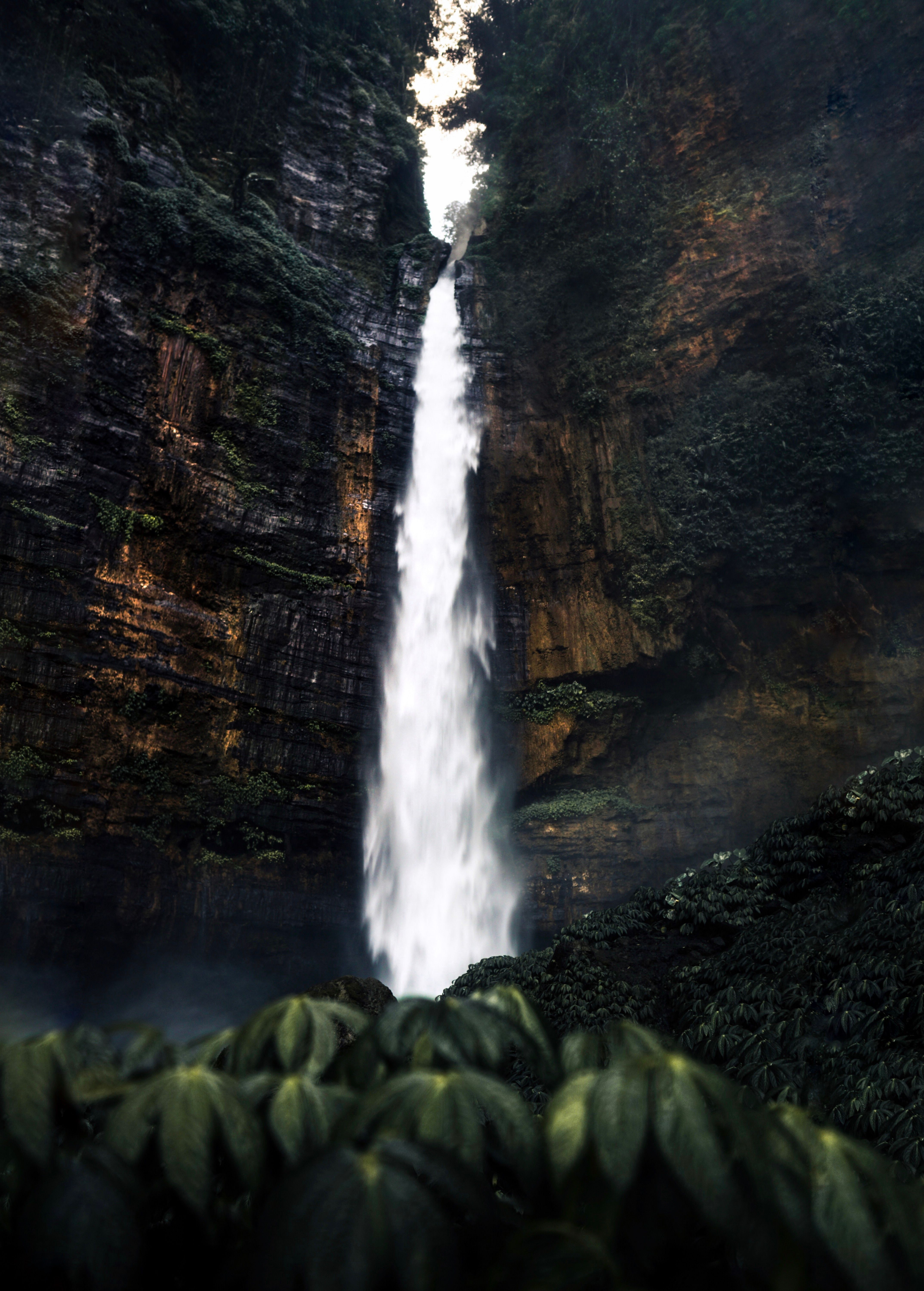 A beautiful waterfalls in the forest, Congo