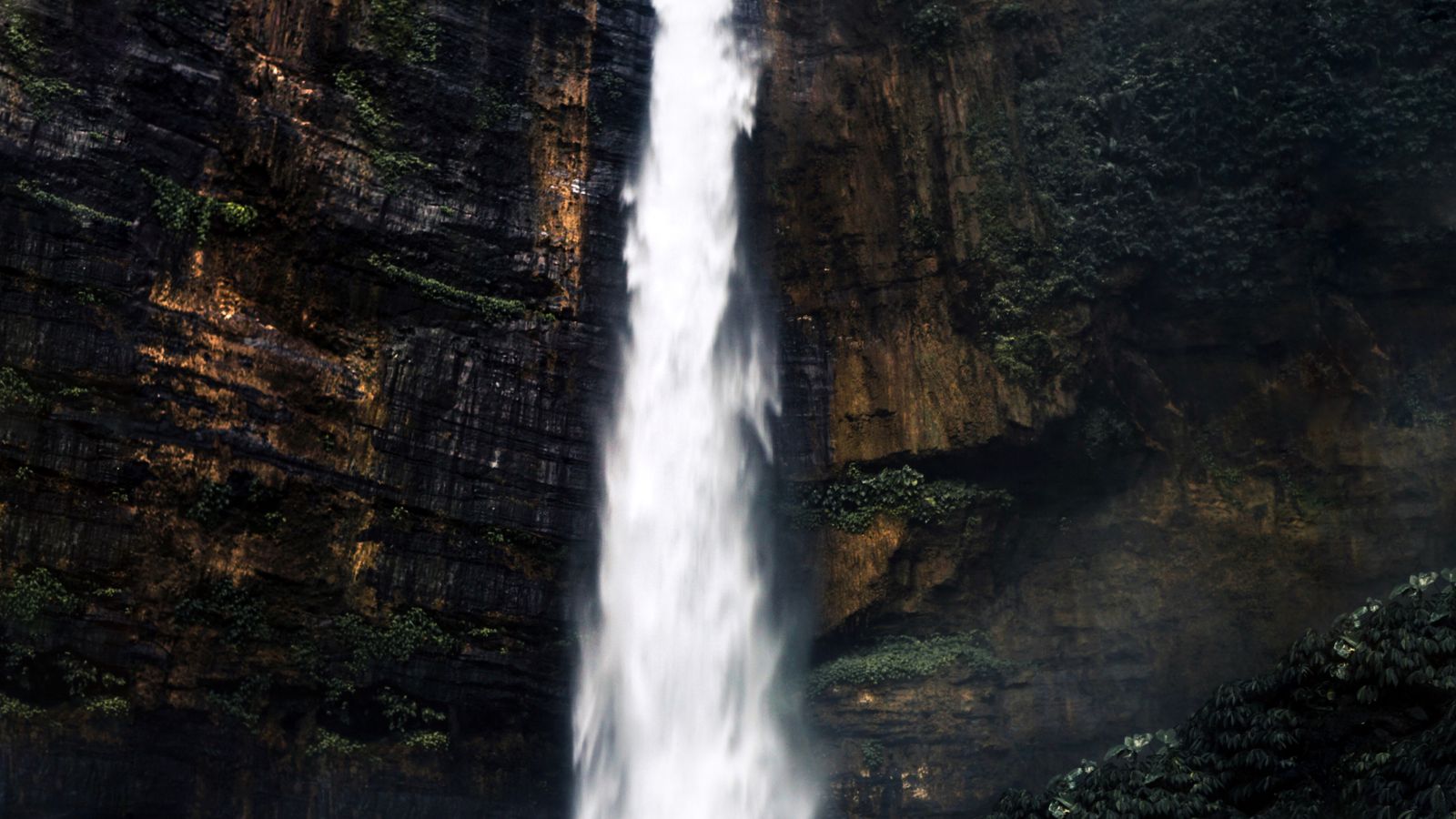 A beautiful waterfalls in the forest, Congo