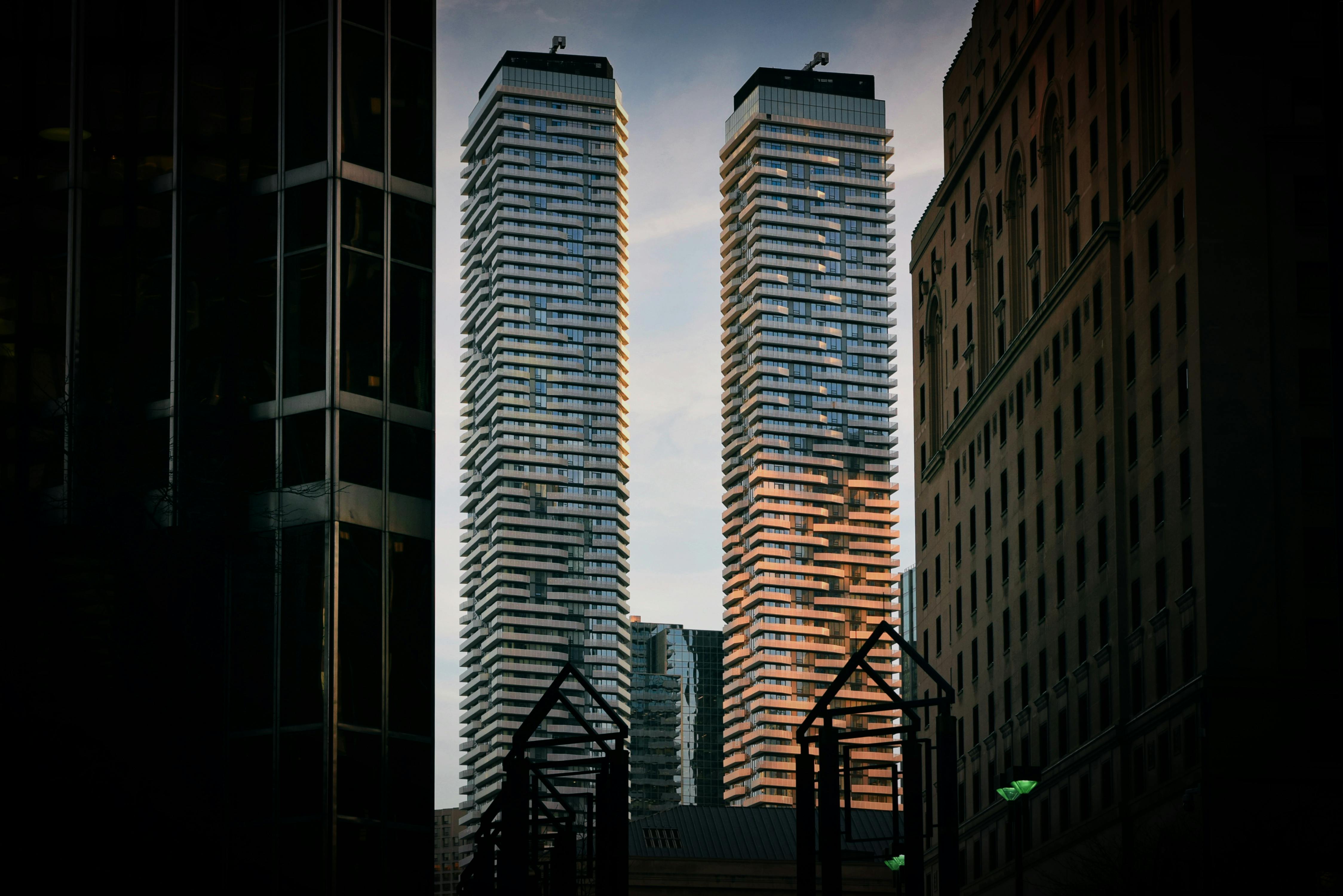 two high rise buildings