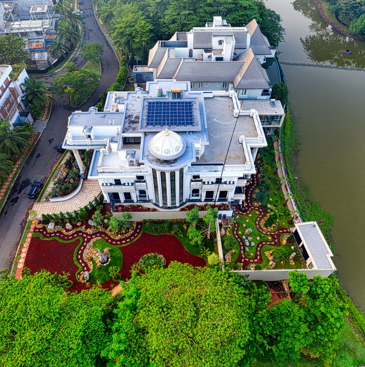 Aerial Footage Of Mansion 