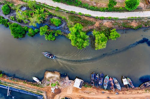 Motorboat on River