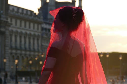 Free stock photo of parisian, red dress, wedding Stock Photo