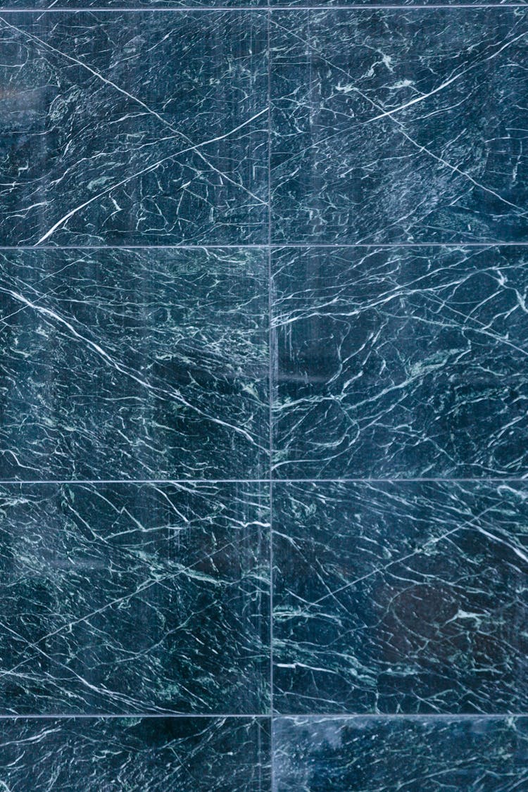 Blue Marble Tile On Urban Street