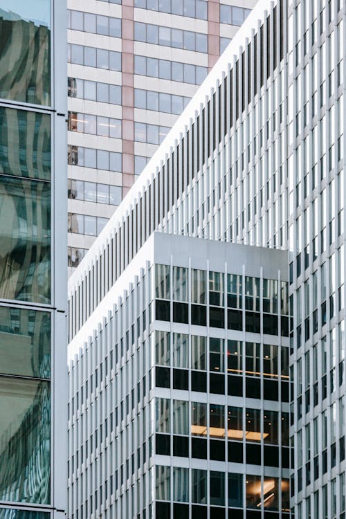 Modern buildings located in downtown of city