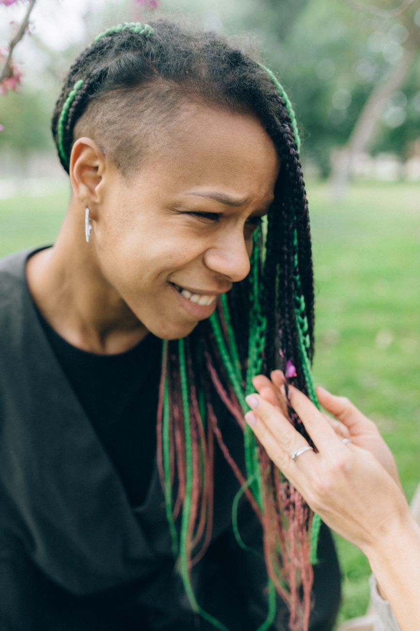 Colored Braids — a hair look on BLK GLO