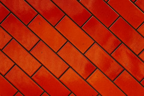 Free Background of bright red bricks Stock Photo