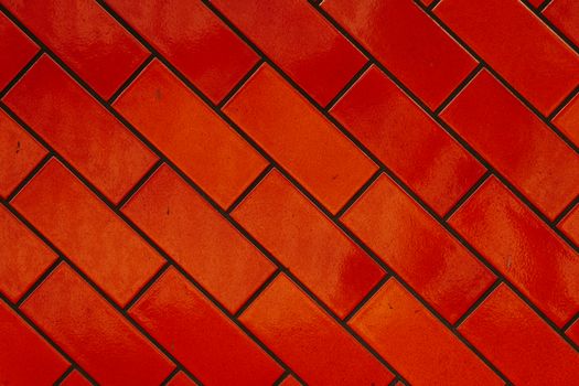 Background of bright red bricks