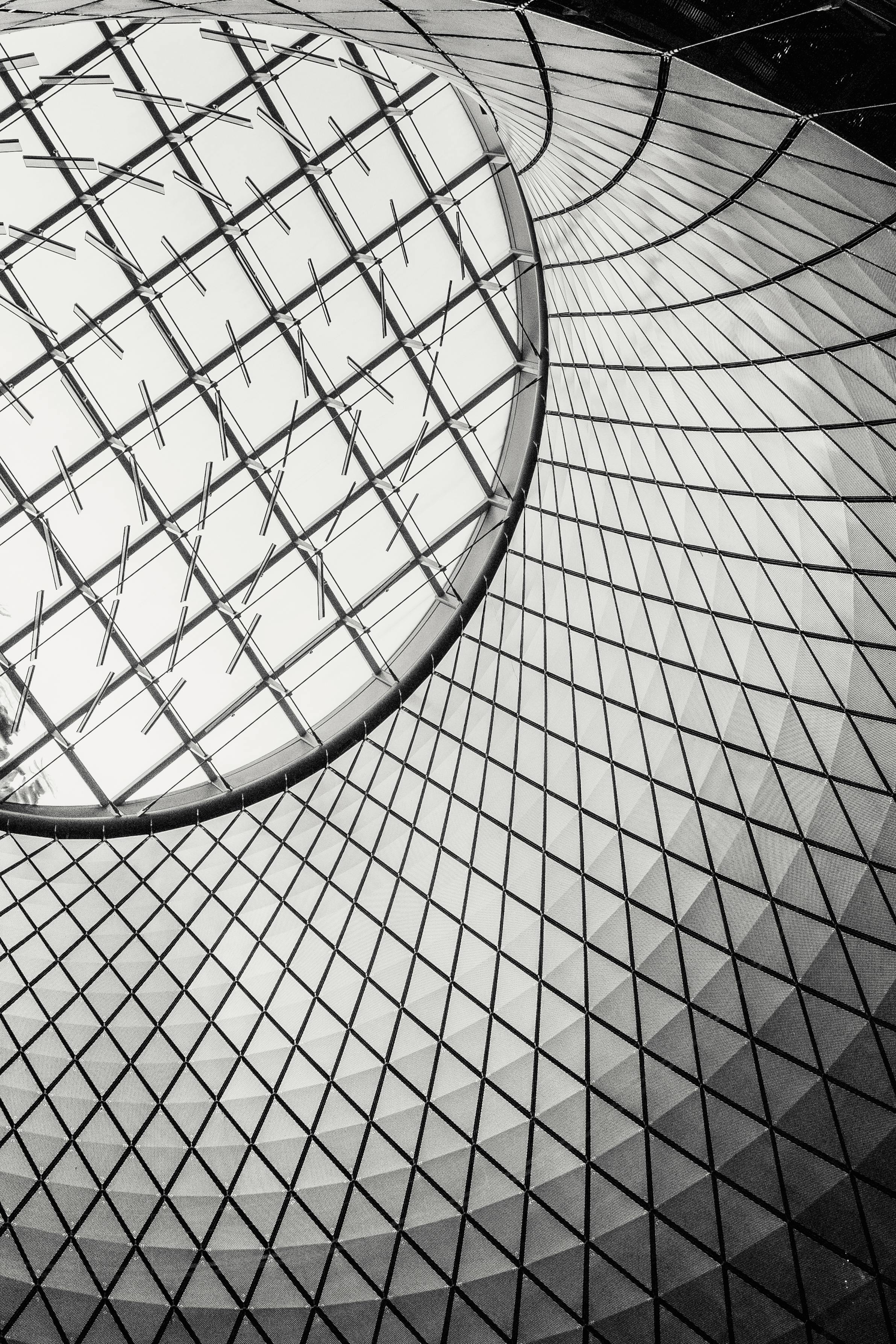 mirrored domed ceiling in contemporary building in manhattan