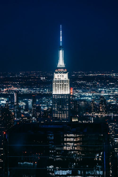 empire state building wallpaper night