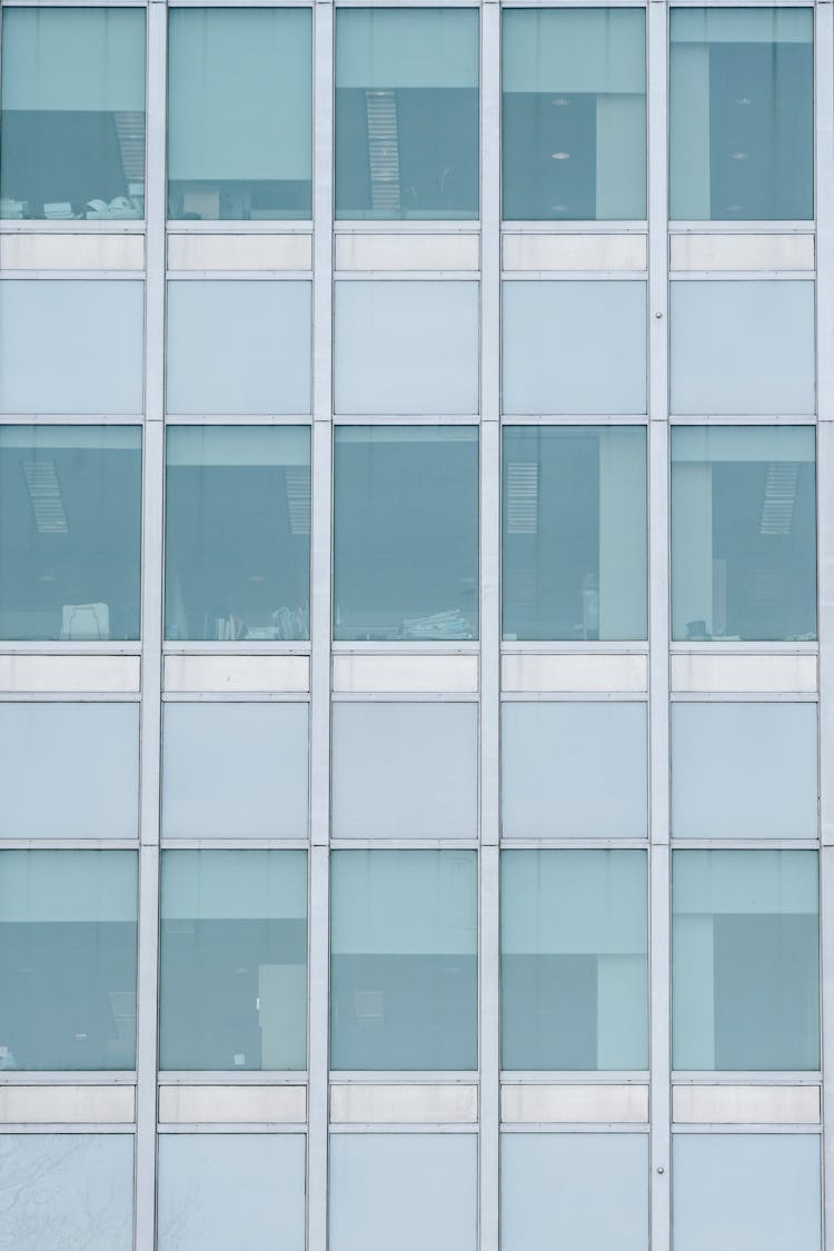 Facade Of Office Building With Glass Wall