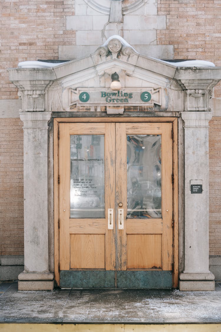 Closed Doors At Entrance Of Metro Station