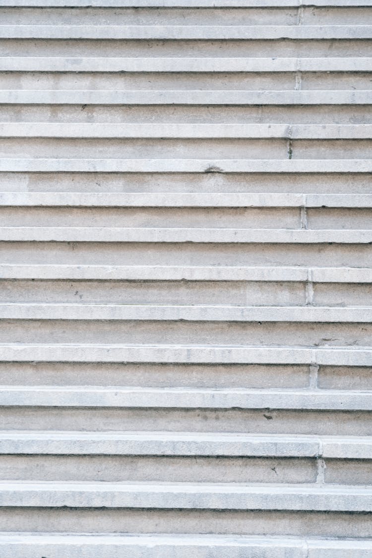 Relief Of Concrete Gray Wall With Lines