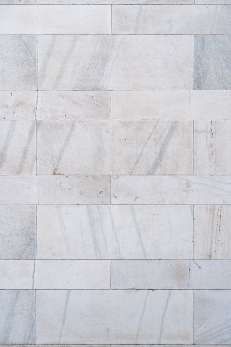 Texture Of Marble Gray Tiles On Wall