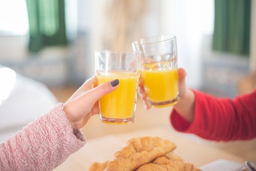 Free People Having Breakfast Stock Photo