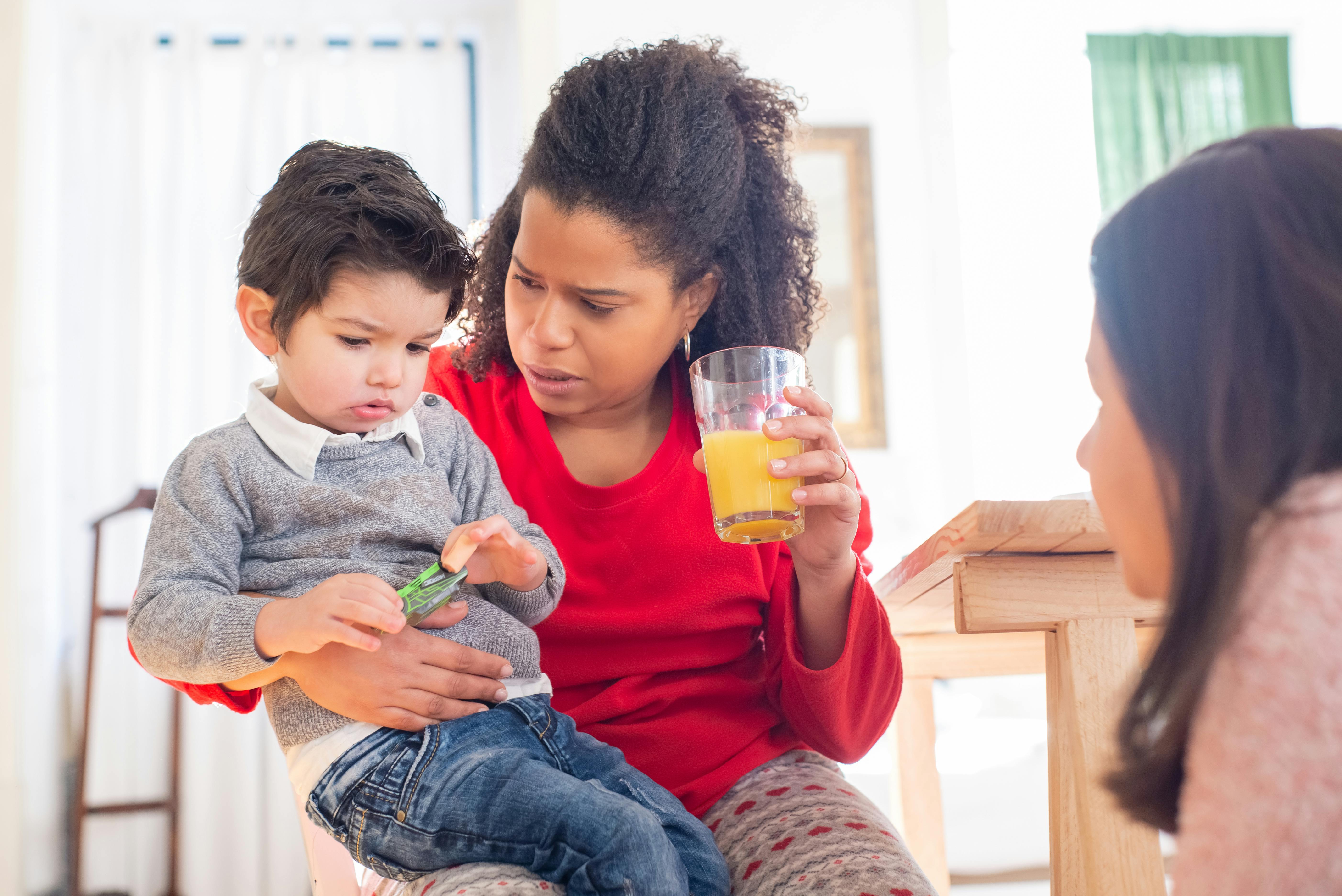 women caring for a boy