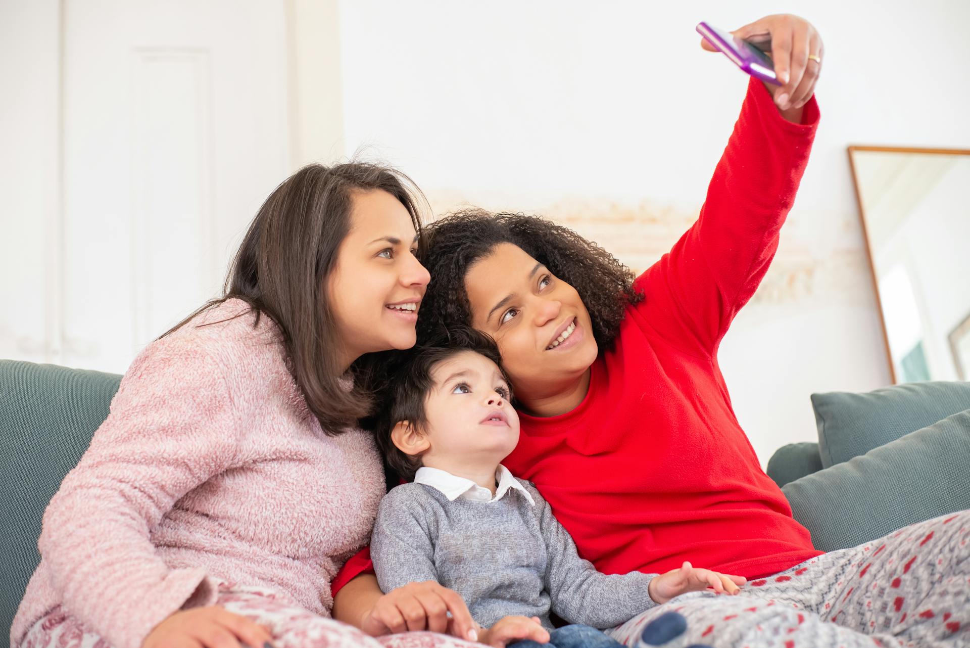 A Family Taking Selfie