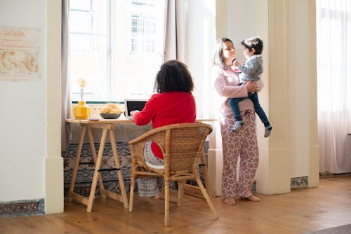 Free A Family Staying at Home Stock Photo