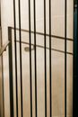 Row of metal rods of fence