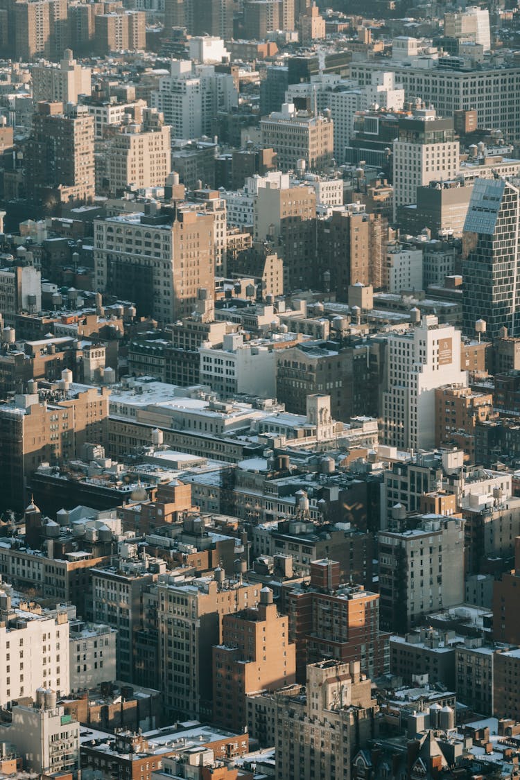 Cityscape With Residential Buildings In Dwelling District