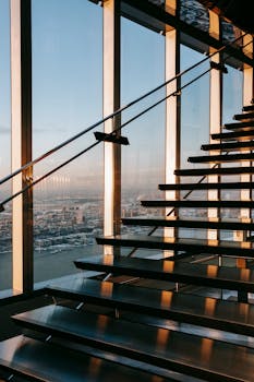 glass staircase