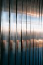 Glossy metal facade of modern building