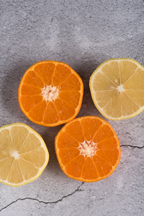 Orange Fruit Cut in Half