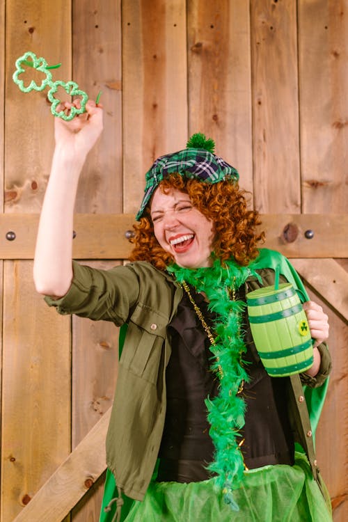 Free Woman Wearing Green For St. Patrick's Day Stock Photo