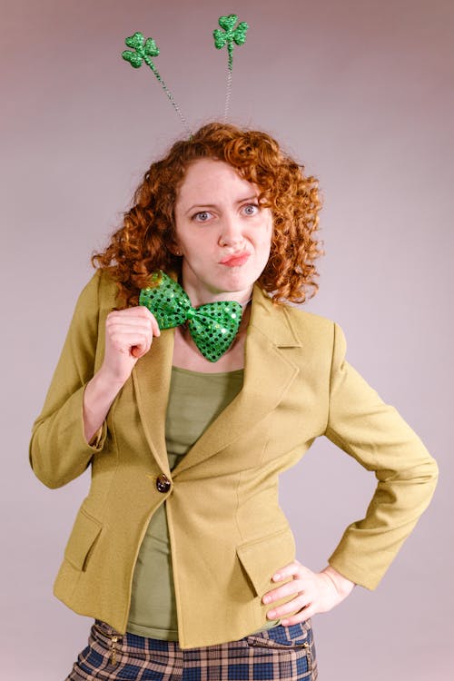 Free Woman holding a Green Ribbon  Stock Photo