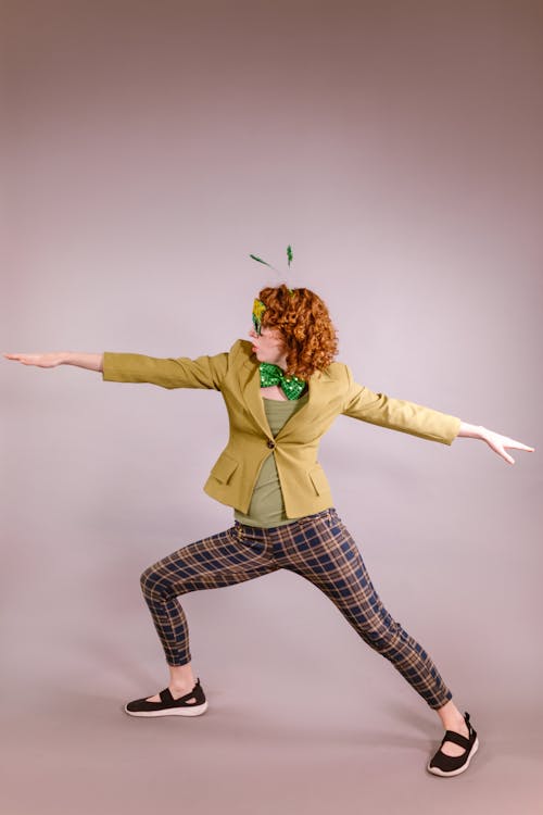 A Woman Doing a Wacky Posing