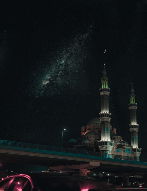 Free stock photo of at night, blue mosque, blue sky Stock Photo