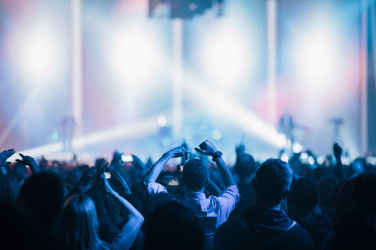 People Gathering At A Concert In Tilt Shift Lens