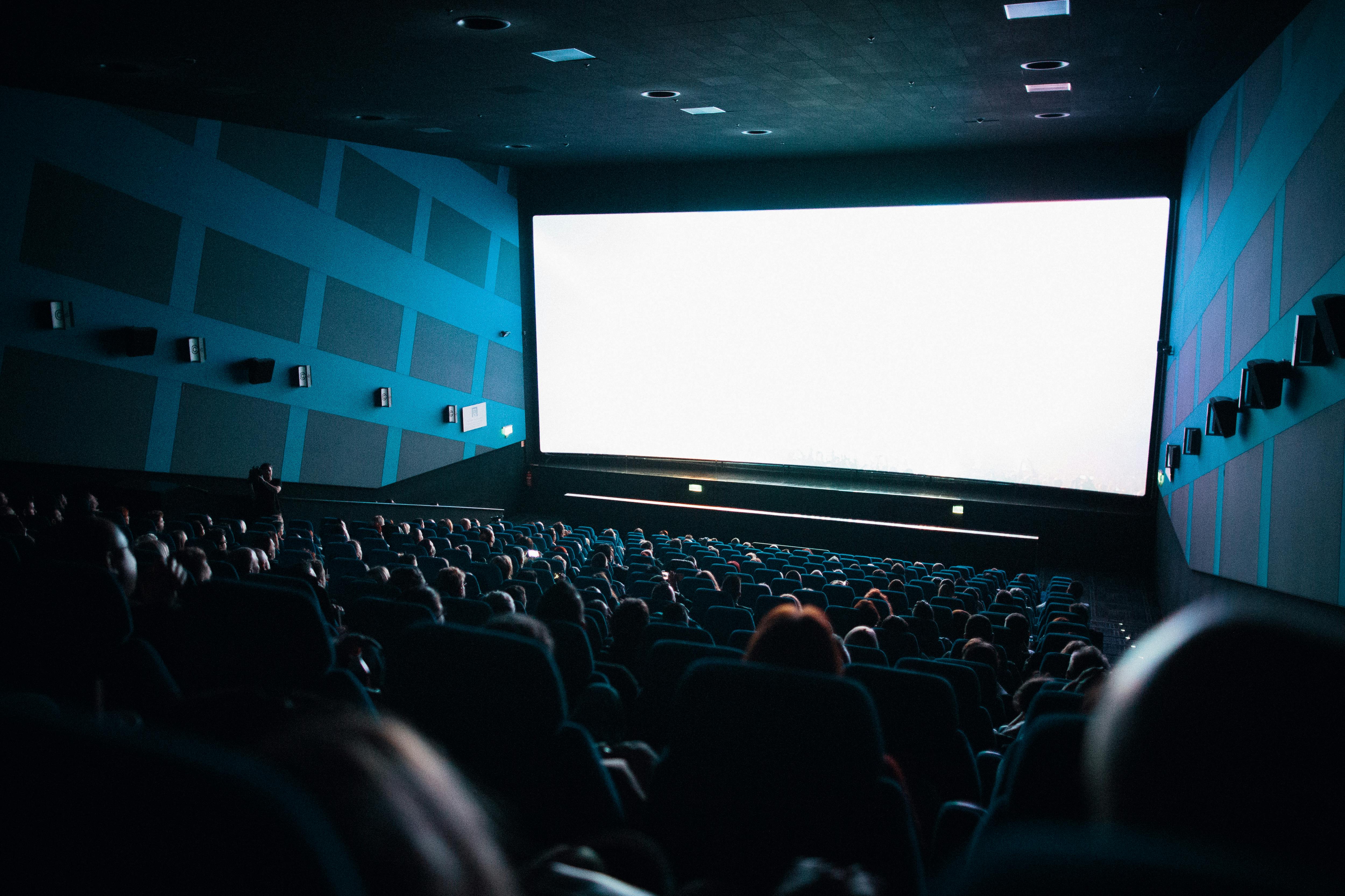 Premium Vector | Online cinema watch movie theater empty screen template