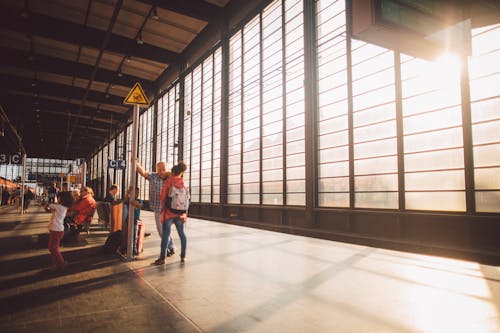 People on the Train Station Platform