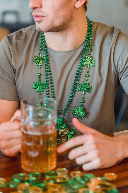 Free Men wearing St. Patrick's Day Props Stock Photo