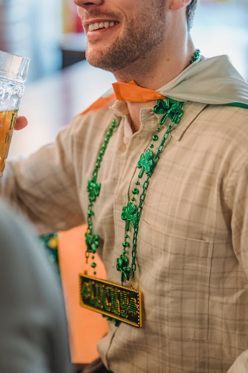 Free Men wearing St. Patrick's Day Props Stock Photo