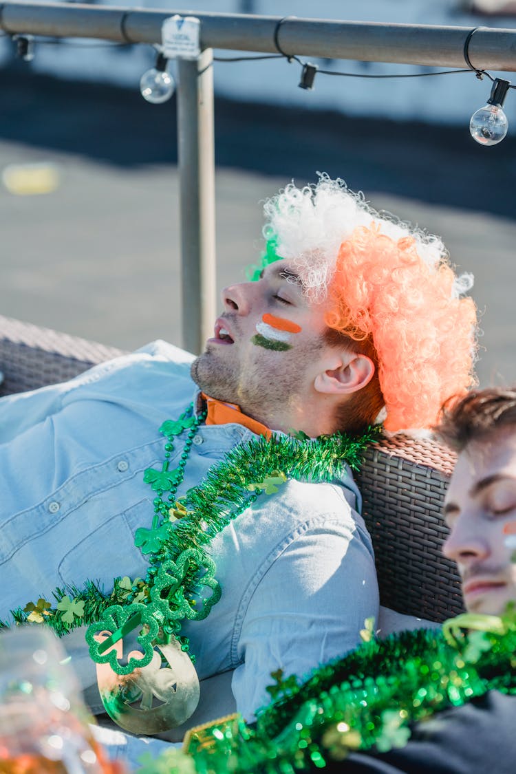 Drunk Man Sleeping With His Mouth Opened