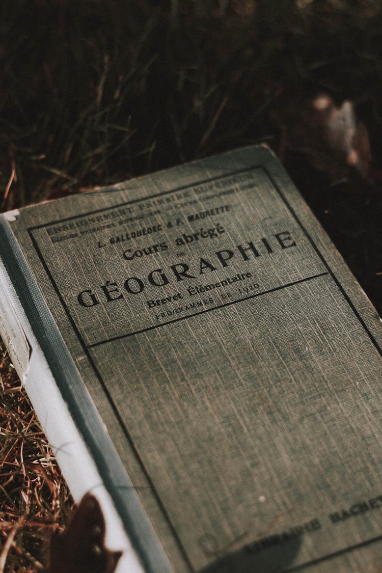 Closed Shabby Book On Grass