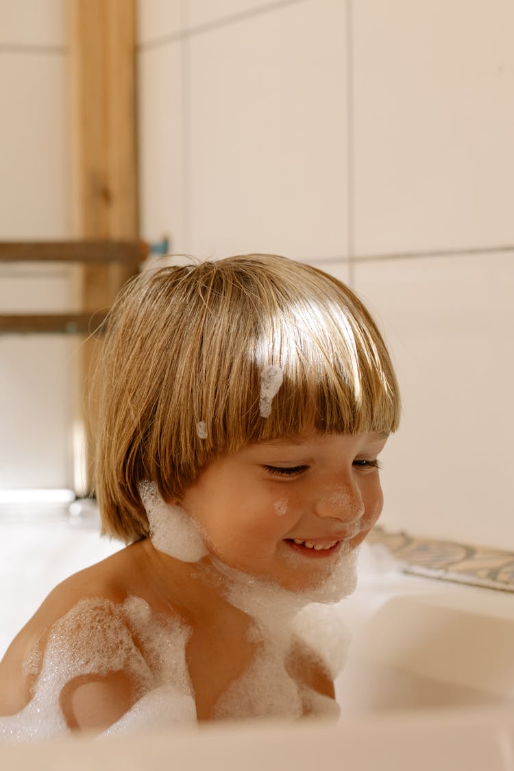 A Boy With Soap Suds